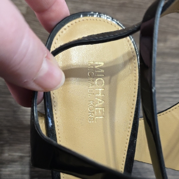 Michael Kors Glossy Black Heels - Picture 2 of 6